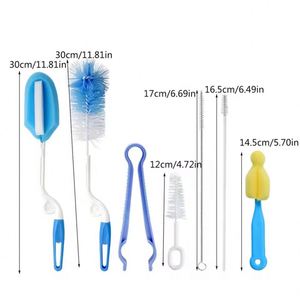 Wholesale <strong>Bottle</strong> <strong>Brush</strong> 7pcs/set Sponge Plastic Glass Milk Water Cup Cleaning Feeding <strong>Bottle</strong> Nipple Pacifier <strong>Brushes</strong> - Product Image 5