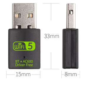 Adaptador Wi-Fi USB de 2x1x600Mbps BT PC Antena AC BT <span class=keywords><strong>Receptor</strong></span> Wi-Fi inalámbrico de doble banda <span class=keywords><strong>Largo</strong></span> <span class=keywords><strong>alcance</strong></span> 5Km 5km Extensor para computadora portátil - Product Image 3
