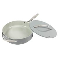 Batterie de cuisine en aluminium pressé écologique avec revêtement céramique, poignée en acier inoxydable, compatible induction, wok inclus – Vente Flash