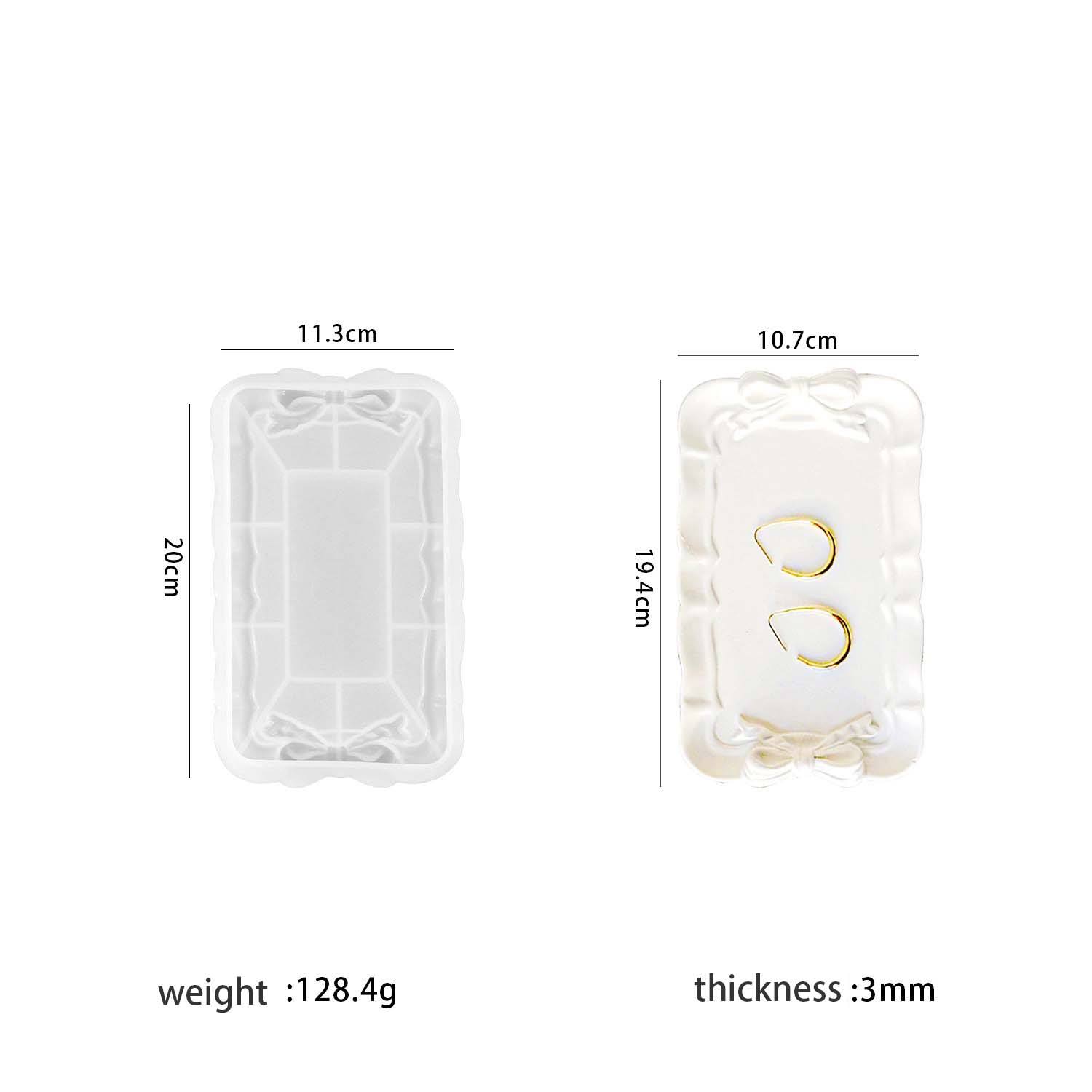 Bandeja de almacenamiento de proa rectangular