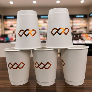 Gobelet en papier à double paroi imprimé sur mesure, jetable, 8oz 10oz 12oz 16oz, gobelet en papier pour café à emporter - Product Image 4