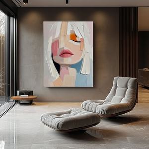 Peinture à l'huile minimaliste personnalisée peinte à la main sur toile, décoration murale pour cadeau de mariage ou de pendaison de crémaillère - Product Image 4