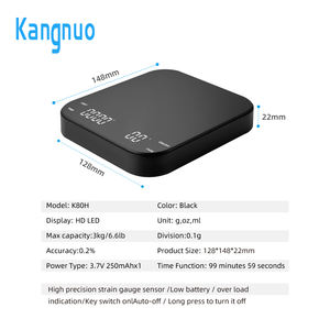 Hochwertige <span class=keywords><strong>USB</strong></span> wiederauf ladbare Zeit mehr Bohnen Espresso mühle elektronische Küchen waage digitale Kaffee waage mit Timer - Product Image 5
