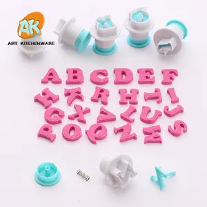 AK DIY Cookie Stamp Ấn Tượng Bánh Quy Bánh Quy Bánh Khuôn Nhà Sản Xuất Fondant Bảng Chữ Cái/Chữ Cái Và Bộ Cắt Bánh Quy - Product Image 5