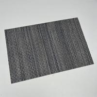 Napperons de table rectangulaires tissés texturés, beige terreux, motif géométrique anthracite, résistants à la chaleur, antidérapants, lavables, pour la décoration de la salle à manger
