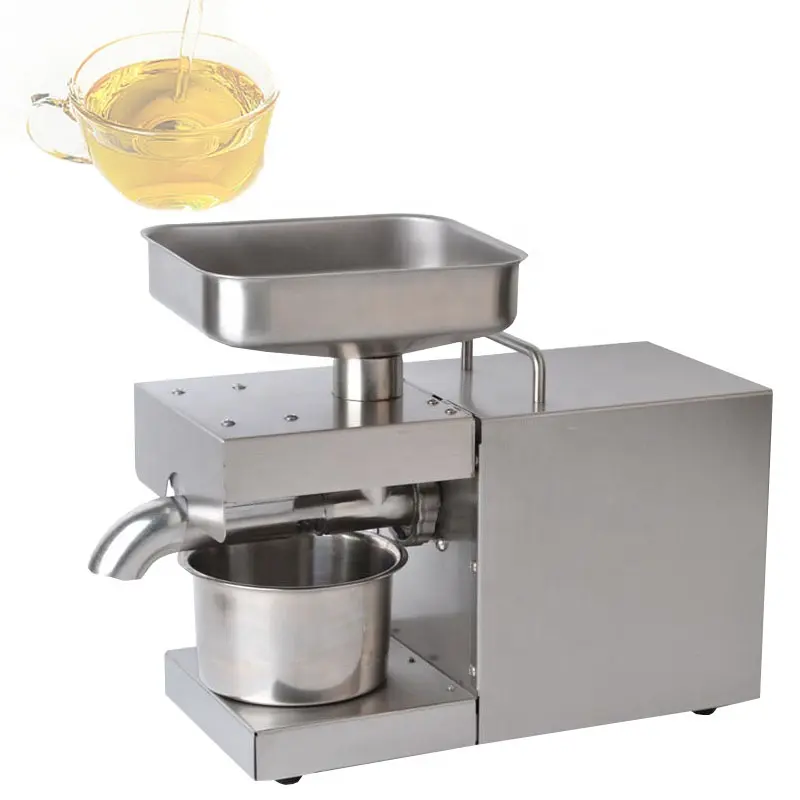Automatic Stainless Steel Oil Press Peanut Oil Press Machine Household Oil Extractor Machine Use for Sesame Almond Walnut Olive