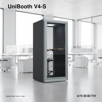 Cabines de bureau insonorisées multifonctionnelles durables UNIBOOTH, design moderne, mobiles, pour la confidentialité, les réunions, le bureau à domicile, les bâtiments, les hôtels, précision