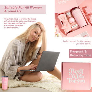 Nuevo Diseño 2025, Set de Regalo Rosa para Recién Nacidos, <span class=keywords><strong>Calcetines</strong></span> de Lana de Lujo, Velas, Paquete de Regalo para el Día de la Madre, Cumpleaños, Venta al por Mayor - Product Image 6