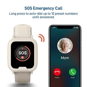 Reloj SOS para Personas Mayores con Detección de Caídas, Rastreo GPS 4G LTE, Monitor de Frecuencia Cardíaca, Reloj Inteligente al <span class=keywords><strong>por</strong></span> Mayor para Personas Mayores - Product Image 1