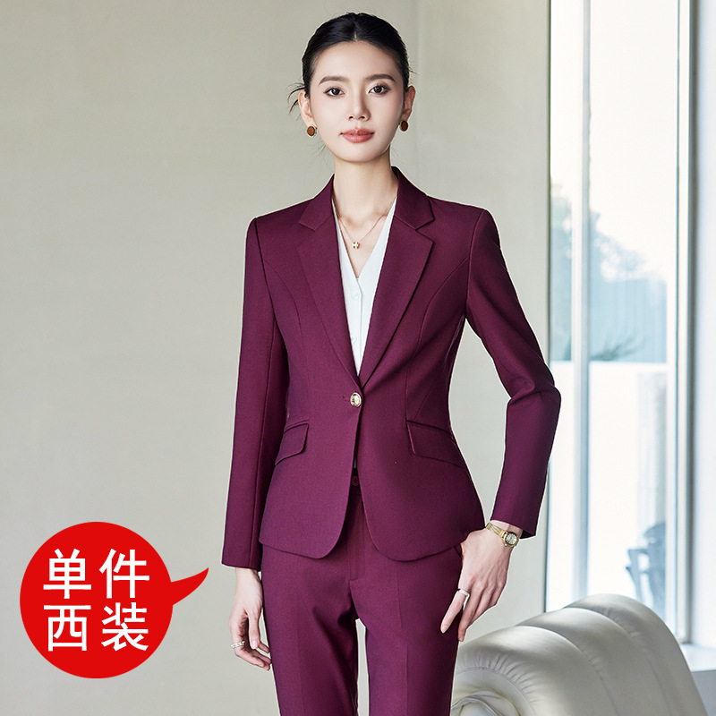 Burgundy suit