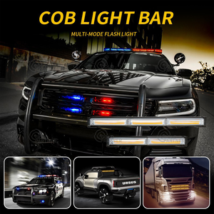 20 "26" 31 "37" 43 "49" quatre côtés camion de remorquage véhicule voiture Flash d'urgence COB <span class=keywords><strong>Led</strong></span> stroboscope voyant d'avertissement barre ambre rouge bleu 12V 24V - Product Image 4