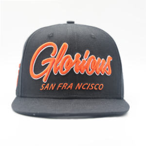 Casquettes Snapback de basketball à 6 panneaux à visière plate personnalisées Tcap Chine avec logo brodé 3D - Product Image 3