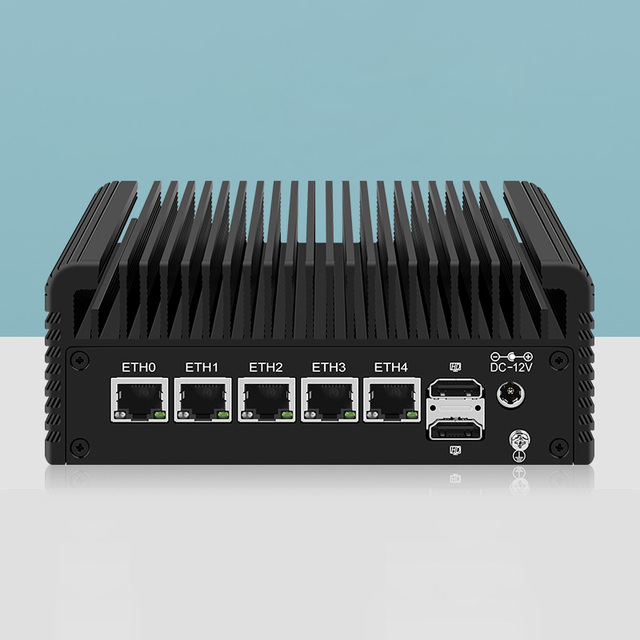 Wholesale Intel Alder Lake N100/N305 Quad Core Fanless Mini PC 5 LAN 2.5 Gigabit DDR5 Router Pfsense Firewall Network Stock