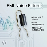 Perles filtrantes anti-bruit EMI pour traversée de câble domestique, série RH, filtre CC, sortie massique, stock OEM, marquage personnalisé, ondes multibandes et large bande
