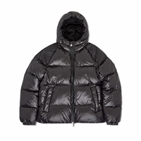 Veste matelassée unisexe à capuche pour homme, 80 % duvet de canard, brillante, respirante, manteau d'hiver décontracté, puissance de remplissage 600, fermeture éclair personnalisée OEM ODM