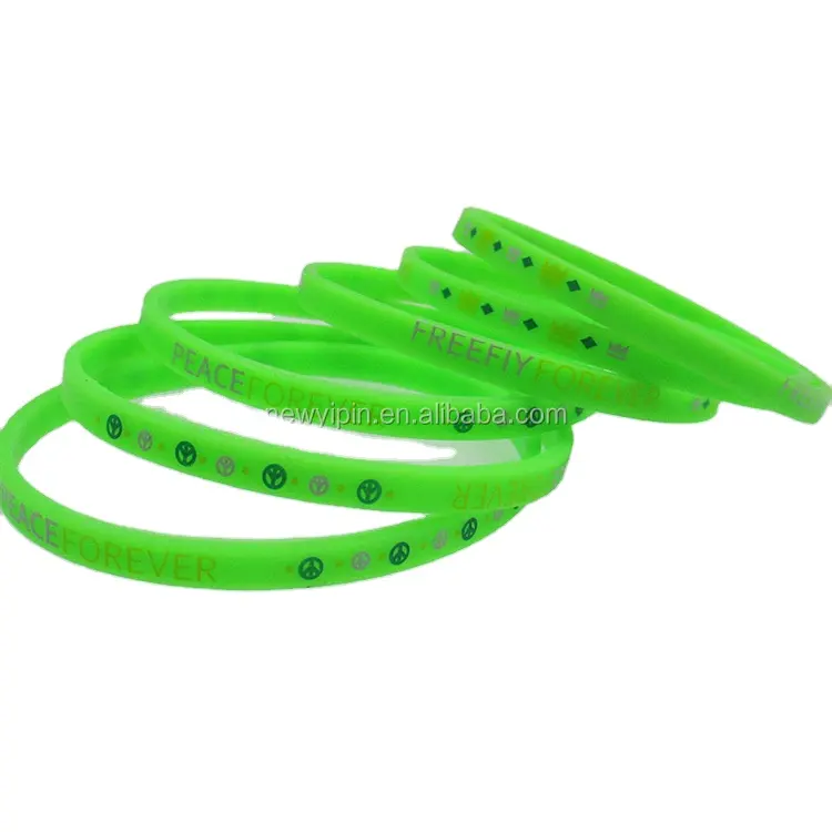 Customized printing National flag/ name 100% eco-friendly rubber wristband / bracelet / wristband band for adult /youth