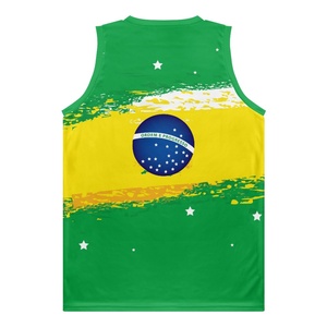 <span class=keywords><strong>Camiseta</strong></span> con estampado de bandera nacional de <span class=keywords><strong>Brasil</strong></span>, Nueva Zelanda, Portugal, 2025, <span class=keywords><strong>camiseta</strong></span> de baloncesto, logotipo personalizado Vintage, sin mangas de alta calidad - Product Image 2