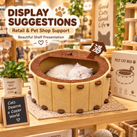 En gros, Maisonnette ronde en feutre pour chat, griffoir, tunnel interactif pour chat, lit, nid de jeu multi-trous pour animaux de compagnie, OEM, taille et couleur personnalisables