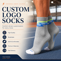 Chaussettes de sport personnalisées pour équipes, respirantes, tricotées, toutes saisons, écologiques, séchage rapide, pour hommes