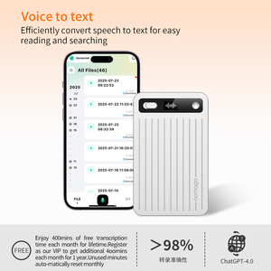 Ultra Slim 64GB ai ghi chú ghi âm giọng nói W/trường hợp ai thông minh kỹ thuật số ghi âm với ứng dụng ghi âm từ tính cho các cuộc họp - Product Image 6