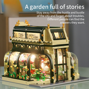 Mais novo 2147pcs streetview cidade modelos de construção, moc especialista, açúcar boânico com luzes led, conjunto, <span class=keywords><strong>lepining</strong></span> blocos, tijolos, crianças, brinquedos - Product Image 2