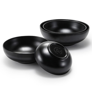 Vente en gros de bols à dîner en mélamine noire de style coréen, 4,6/5,6/7/7,5/8,5 pouces, bol à riz, bol à soupe, bol rond en mélamine - Product Image 3