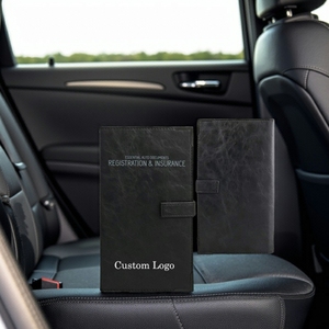 Manual de coche, logotipo personalizado, carpeta de coche, de Pu Material, seguro de coche y titular de la tarjeta de registro, guantera de vehículo, organizador de documentos - Product Image 2