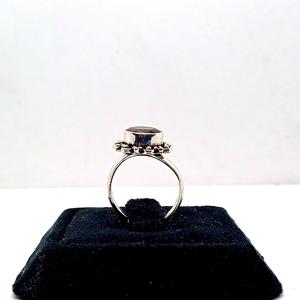 Anillo de cóctel vintage chapado en plata 925 con diseño de corona de granate natural, joyería de compromiso para mujer, piedra de nacimiento de enero - Product Image 3