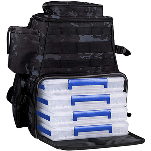 Custom Large Storage Fishing Tackle Backpack 2 Fishing Rod Holders backpack for Trout Fishing