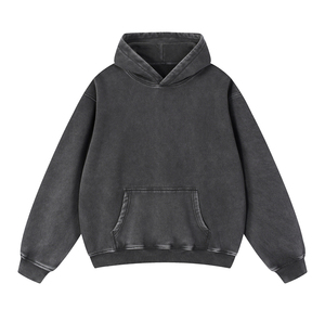 Sweat à capuche unisexe 355G épais en molleton lavé effet flocon de neige, coupe oversize, écologique, respirant, teint en pièce, épaules tombantes, en velours Expo - Product Image 6