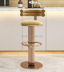 <span class=keywords><strong>Tabouret</strong></span> de <span class=keywords><strong>Bar</strong></span> Vintage Aviateur en Cuir Marron Pieds Dorés Bouton Pivotant Siège Petit Déjeuner Chaises de <span class=keywords><strong>Bar</strong></span> Boucle Champagne <span class=keywords><strong>Tabouret</strong></span> de <span class=keywords><strong>Bar</strong></span> en Liège - Product Image 3