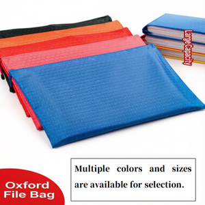 Bolsa de Documentos Portátil con Cierre de Sobre, Carpeta de Archivos de Plástico Oxford, Bolsa Personalizada para Regalo Promocional para Oficina o Escuela - Product Image 4