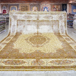 12x15ft英尺100波斯地毯客厅大手打结土耳其古董克什米尔地区翅膀丝绸地毯 - Product Image 1