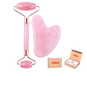 Set <span class=keywords><strong>de</strong></span> <span class=keywords><strong>Rodillo</strong></span> Facial y Gua Sha <span class=keywords><strong>de</strong></span> <span class=keywords><strong>Cuarzo</strong></span> Rosa - <span class=keywords><strong>Rodillo</strong></span> Facial <span class=keywords><strong>de</strong></span> Piedra en Forma <span class=keywords><strong>de</strong></span> Corazón con Efecto Reafirmante <span class=keywords><strong>para</strong></span> Uso Doméstico - Product Image 1