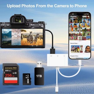 5-in-1 <strong>USB</strong> 3.0 <strong>Lightning</strong> Type C SD TF Card Reader <strong>Adapter</strong> for iPhone iPad MacBook Samsung Android <strong>Cameras</strong> Other Devices - Product Image 4