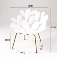Fauteuil Cactus Tendance, Canapé de Loisirs Moderne en PU, Luxe Léger, Idéal pour la Maison, le Salon, l'Extérieur et le Balcon