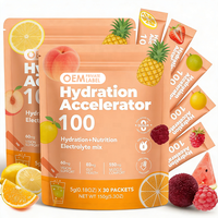 OEM Elektrolyten Energie Drinkpoeder Hydratatie Voeding met 200mg B-vitamines en Revitaliserende Elektrolytenmix Poederzakjes