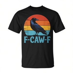 Camiseta Retro F-Caw-F Black Bird Crow para amantes de las cuervas, diseño vintage - Product Image 2