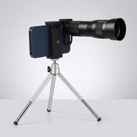 Objectif zoom télescopique universel GIAI 38X avec aluminium et verre optique, mise au point AF/MF, revêtement FMC, support à clip pour téléphones mobiles