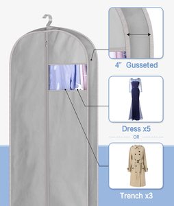 Anti-poussière 6 pcs/set Transparent Vêtements Couvre Vêtement Costume Robe Sac, Vêtements Couverture Protecteur Voyage Sac Dust Cover/ - Product Image 2