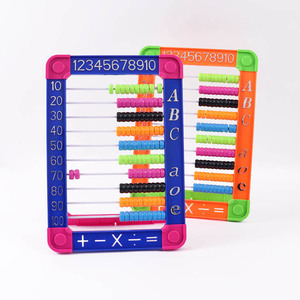 Foska giáo dục toán học tập bàn tính Đếm khung trẻ em đếm nhựa giáo dục Bàn tính cho trẻ em với hạt đầy màu sắc - Product Image 2