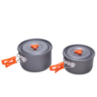 Outil de camping en aluminium pour l'extérieur Casseroles et poêles pliantes Kit de désordre Équipement de randonnée léger Batterie de cuisine