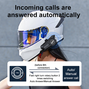 Y50 Motorhelm Headset, 60 uur speeltijd, IPX6 waterdicht, DSP ruisonderdrukking, 40mm speaker, automatisch antwoorden, spraakassistent - Product Image 3