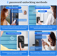 Serrure connectée intelligente Tuya WiFi pour maison, avec conversion vocale 9 langues, capteur d'empreintes digitales semi-conducteur, pour maison intelligente