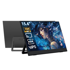 Moniteur portable LED R&E grand format 15,6 pouces, extension d'écran pour ordinateur portable, multi-affichage FHD IPS 1080P, haut-parleurs intégrés, ultra-fin - Product Image 1