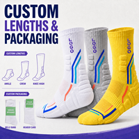 Chaussettes de sport personnalisées avec logo, chaussettes de soutien premium avec coussinets pour la salle de sport, la remise en forme et l'entraînement en plein air