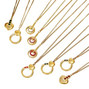 CAIOOCHE Nouveautés Collier Pendentif Géométrique Tendance en Acier Inoxydable <span class=keywords><strong>Plaqué</strong></span> <span class=keywords><strong>Or</strong></span> <span class=keywords><strong>pour</strong></span> Femme, Idéal <span class=keywords><strong>pour</strong></span> les Occasions Festives - Product Image 4