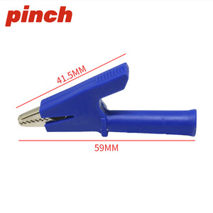 Pince crocodile de 10 mm de diamètre, prise banane de 4 mm, noyau en cuivre, pince de test isolée en plastique, durable pour les tests électriques - Product Image 2