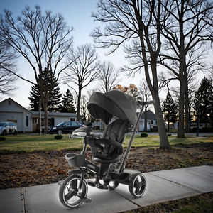 BAB WAY Deluxe Kids Tricycle <strong>with</strong> Adjustable Push <strong>Handle</strong> 3-Wheel Baby <strong>Trike</strong> for <strong>Toddlers</strong> 1-5Y <strong>with</strong> DDP - Product Image 5