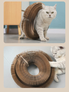 Papan goresan kucing kincir angin lipat, dengan bel tahan aus dan tidak rontok untuk pengasah cakar datang dalam kemasan karton - Product Image 6